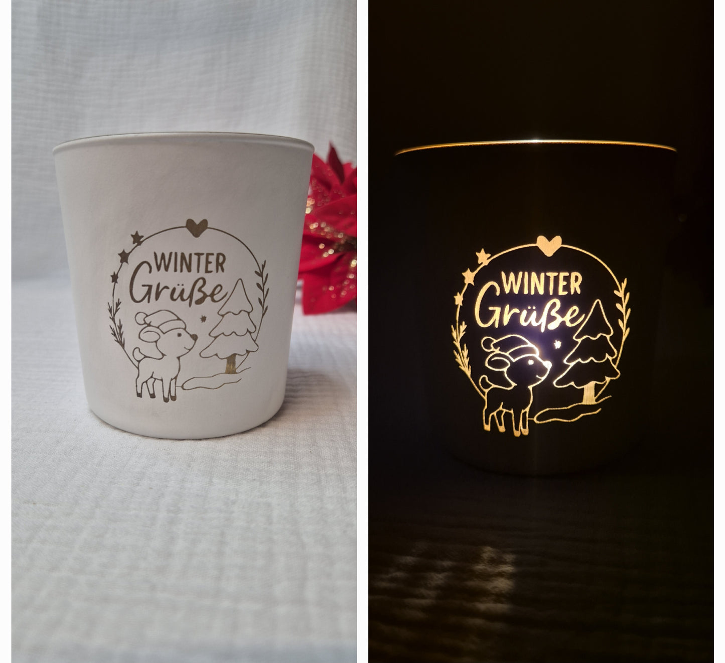 Windlicht "Winter" verschiedene Varianten