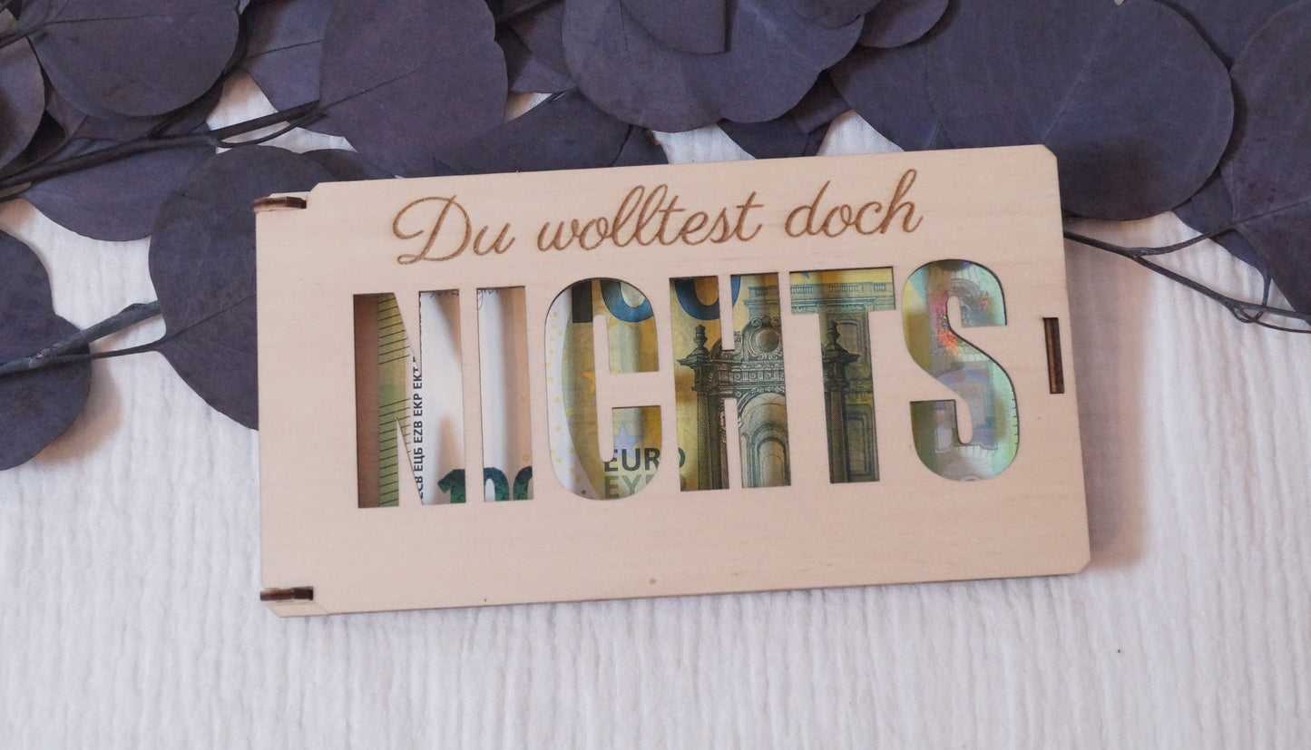 Geschenkkarte aus Holz