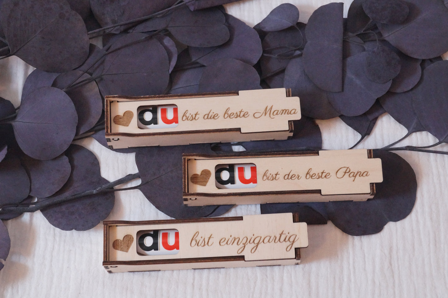 Holzbox Schokoriegel, Geschenkbox