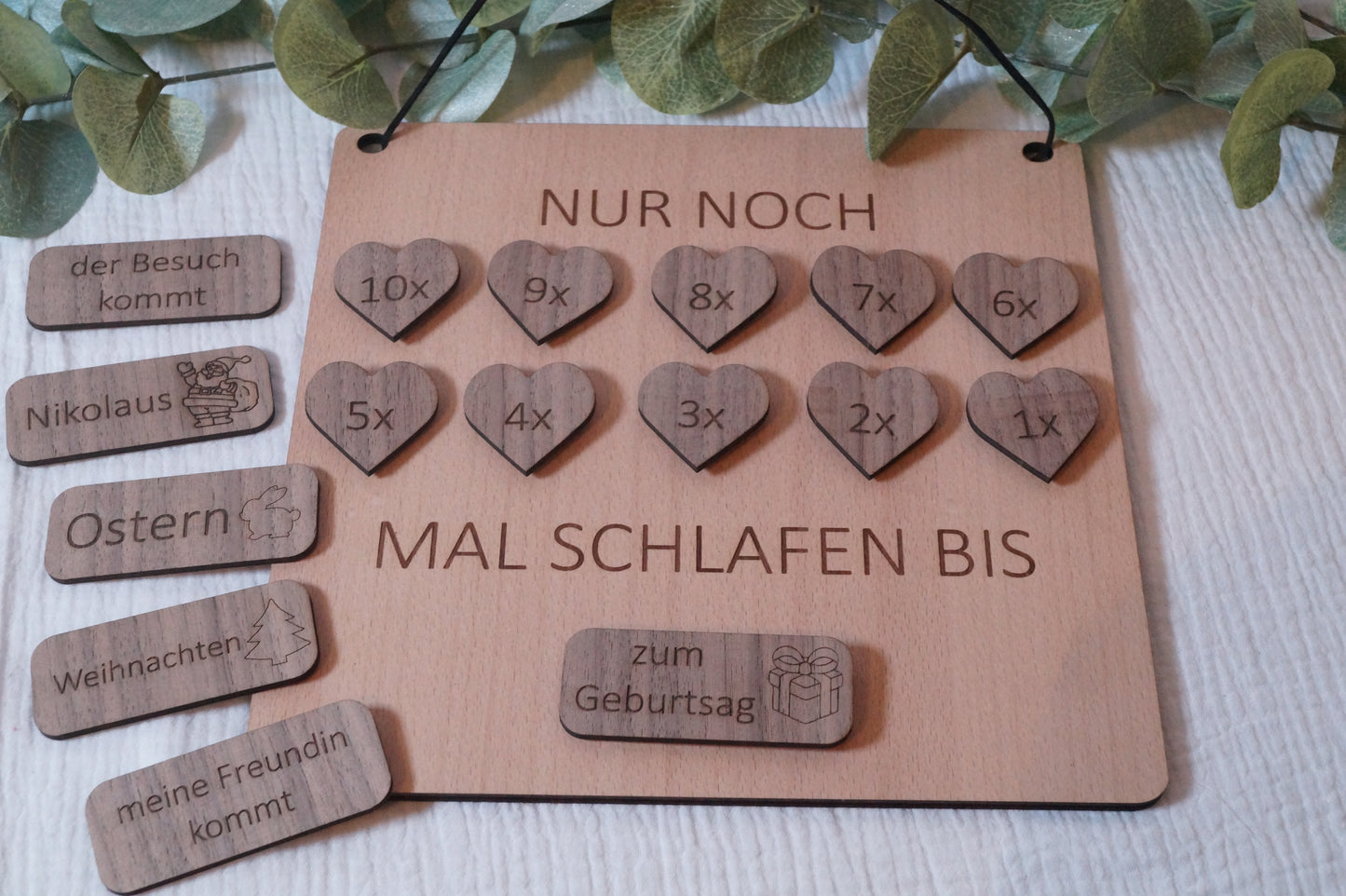Countdown Kalender aus Holz