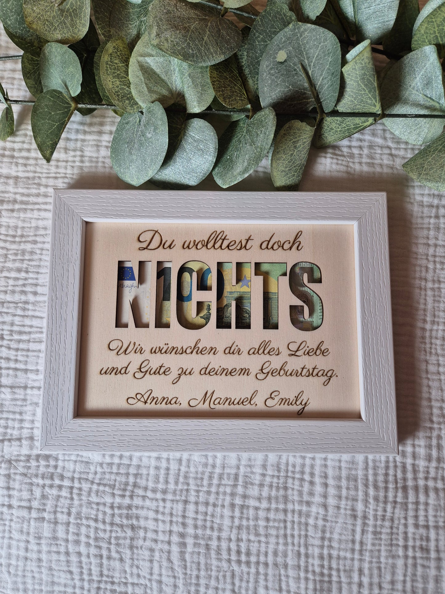 Geldgeschenk Bilderrahmen