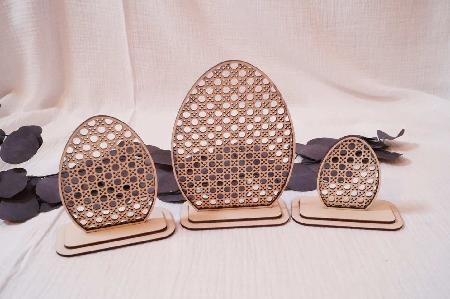 Ostereier "Rattanoptik"