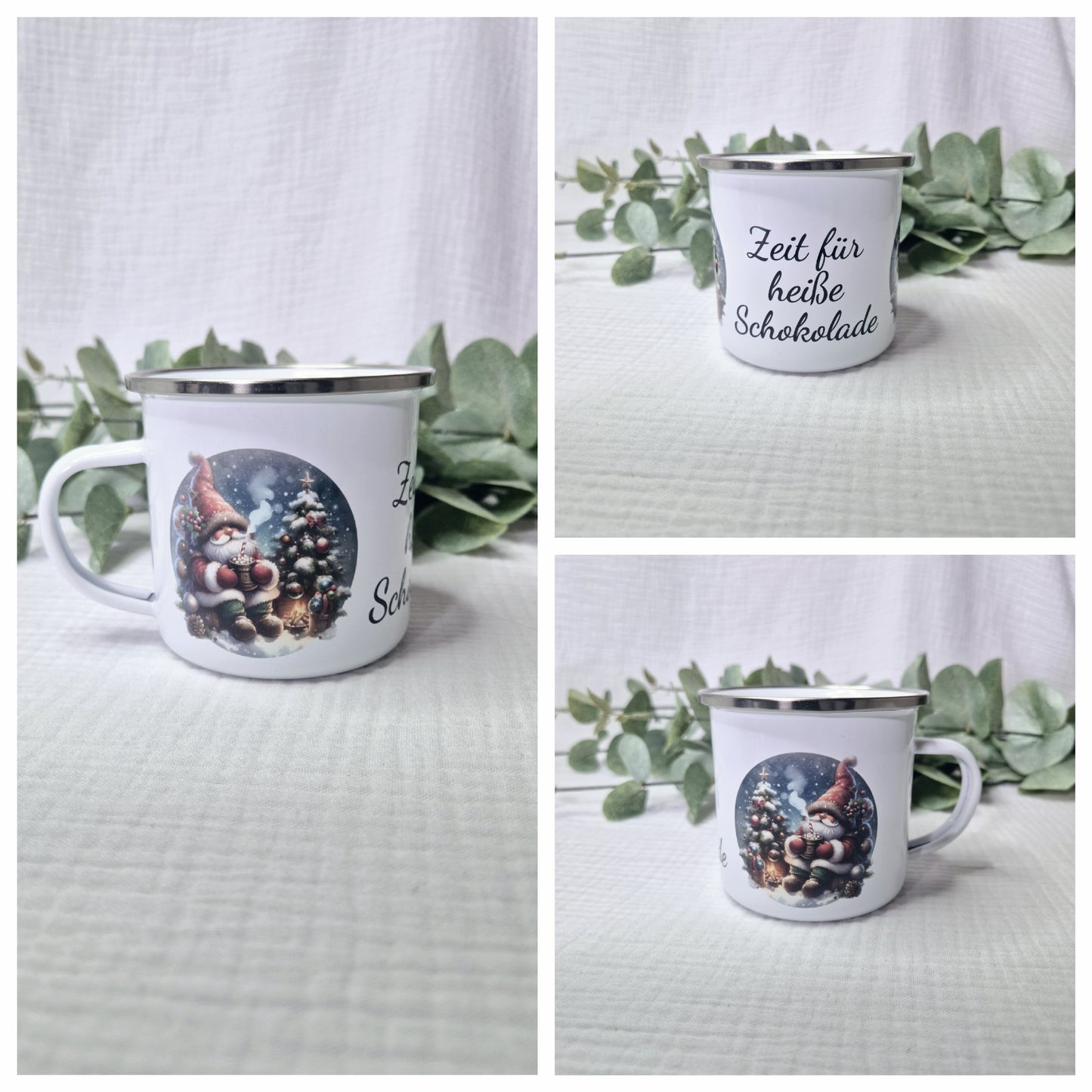 Emailletasse "Winter"