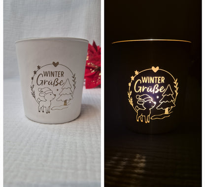Windlicht "Winter" verschiedene Varianten