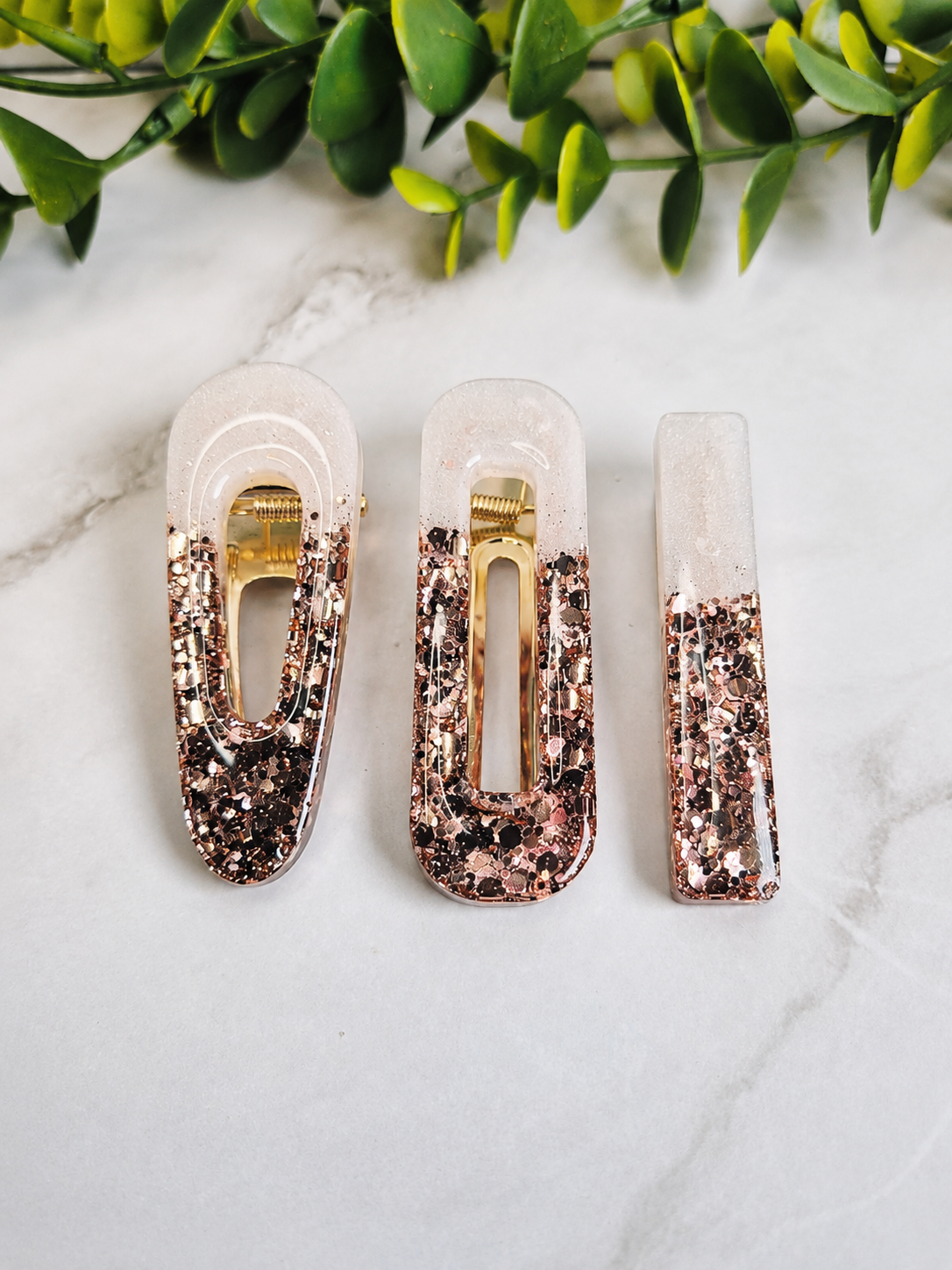 Haarspange in Rose-Gold verschiedene Varianten