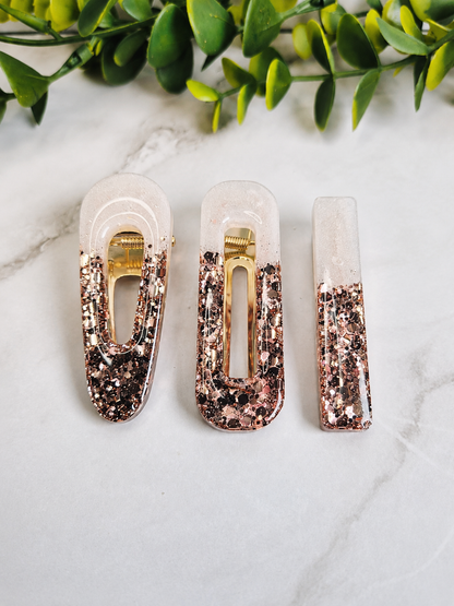 Haarspange in Rose-Gold verschiedene Varianten