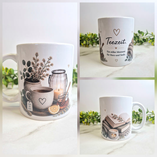 Keramiktasse "Teezeit"