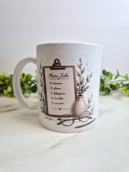 Keramiktasse "Deine Ziele"