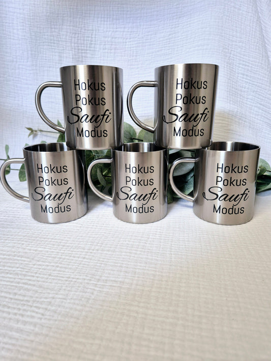 Edelstahlbecher "Hokus Pokus"