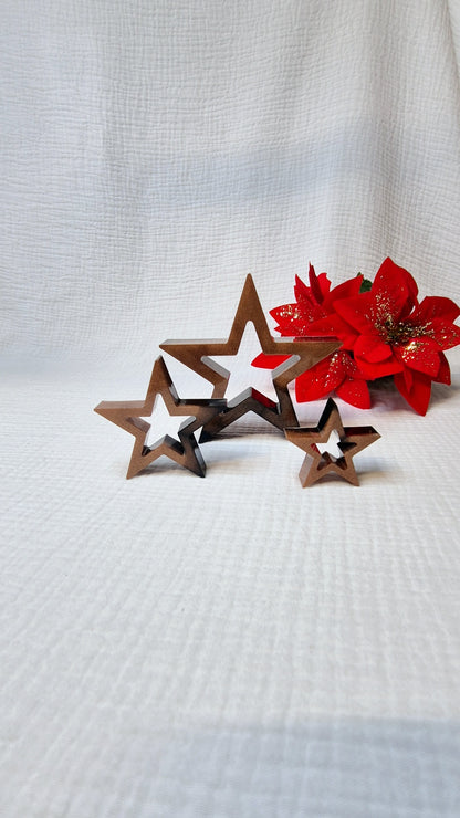 Sterne 3er Set in verschiedenen Varianten