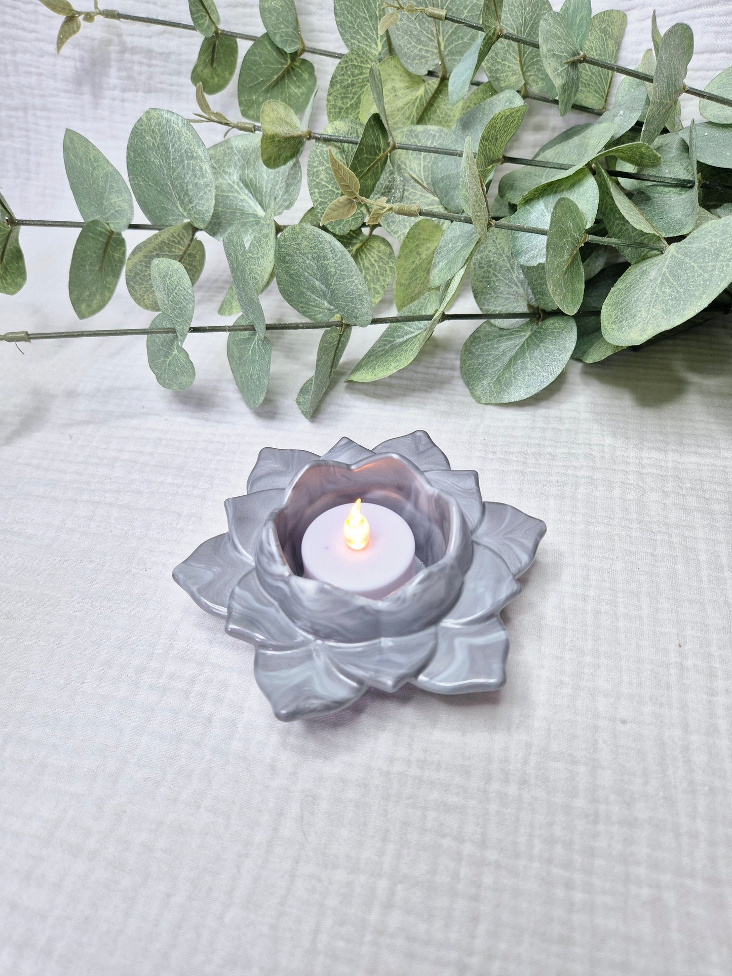 Teelichthalter "Lotusblüte" in verschiedenen Varianten