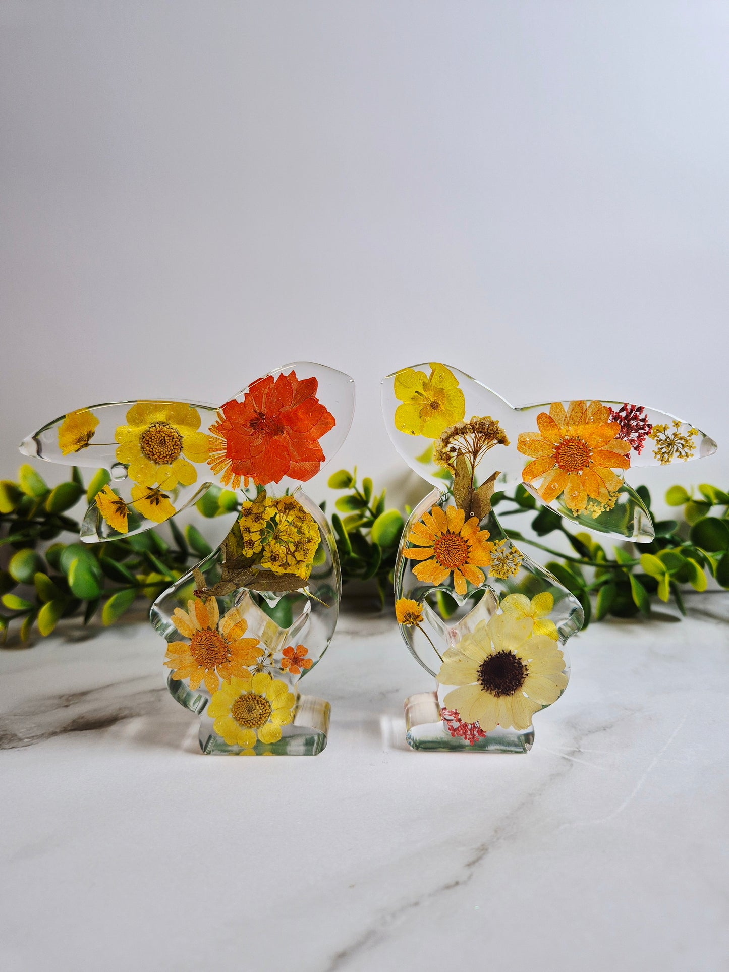 Dekohasen 2er Set mit echten Blüten