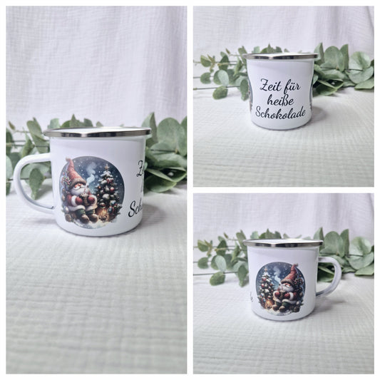 Emailletasse "Winter"