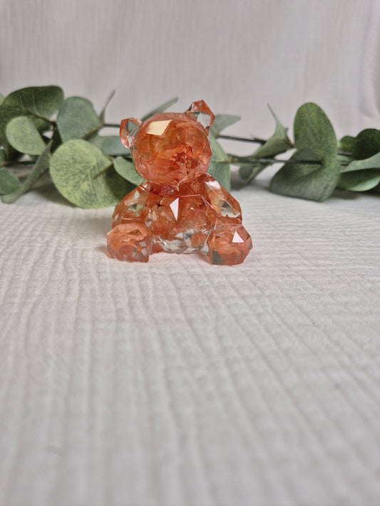 Figur "Bär" mit getrockneten Hortensien