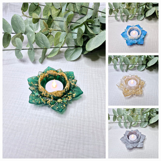 Teelichthalter "Lotusblüte" in verschiedenen Varianten