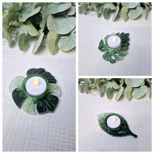 Teelichthalter "Blattform" verschiedene Varianten