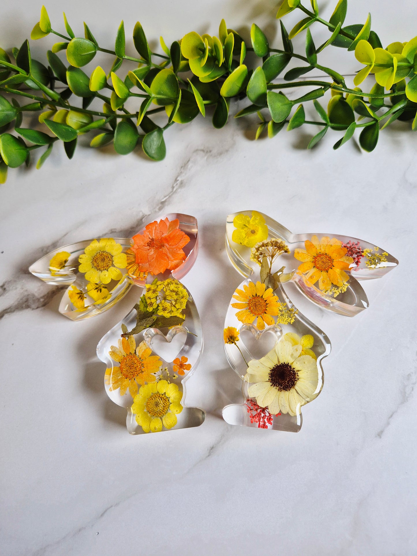 Dekohasen 2er Set mit echten Blüten